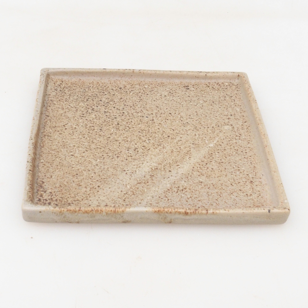 Ciotola bonsai quadrata L - 14 x 14 x 1 cm - beige