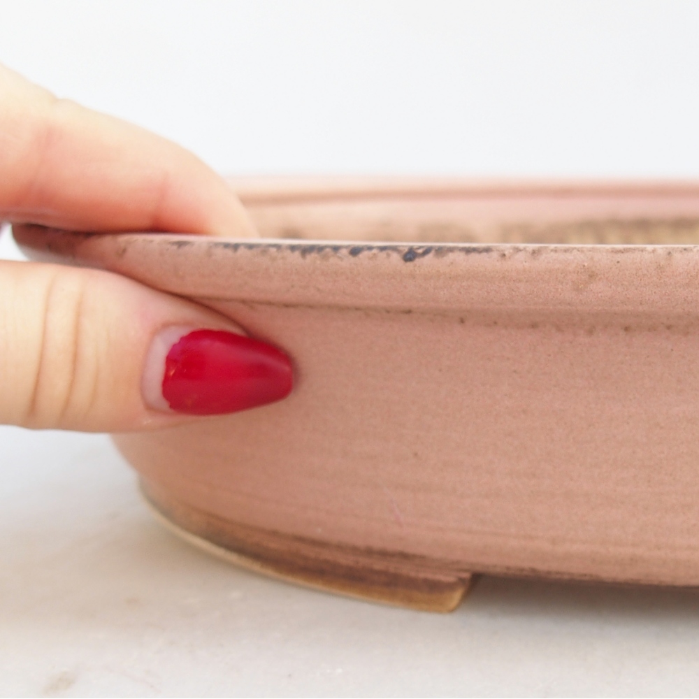 Ciotola bonsai in ceramica 24 x 21 x 5 cm, rosa