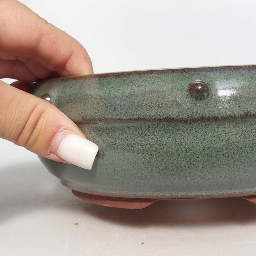 Ciotola bonsai in ceramica 16 x 16 x 7 cm, verde