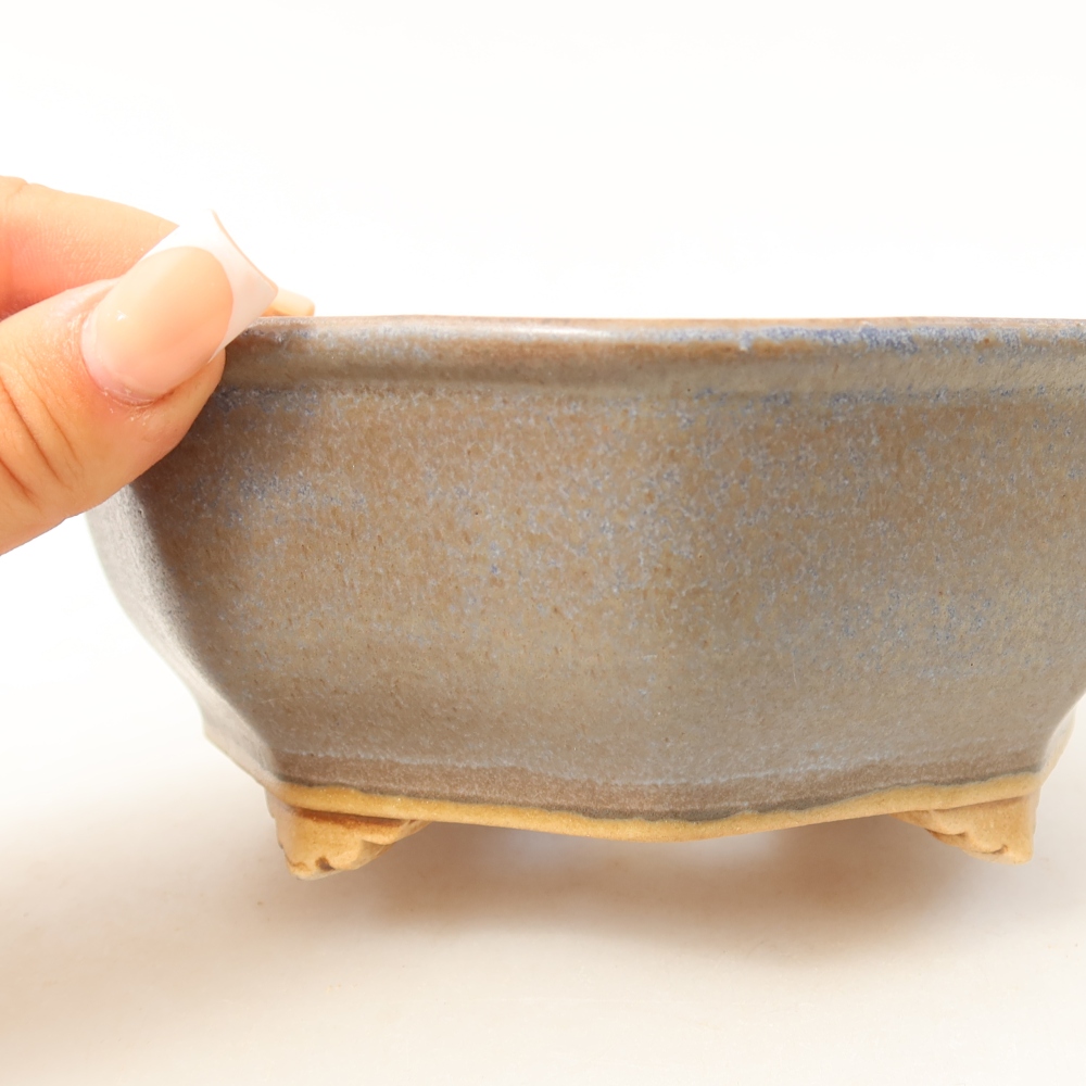 Vaso da bonsai in ceramica 17 x 16 x 6,5 cm, colore blu
