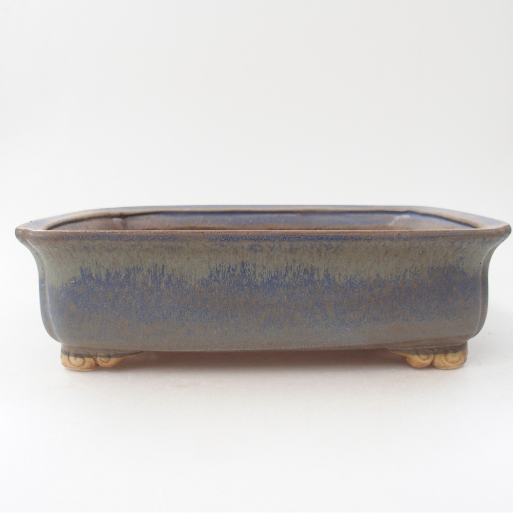 Ciotola bonsai in ceramica 25 x 20 x 7 cm, colore blu