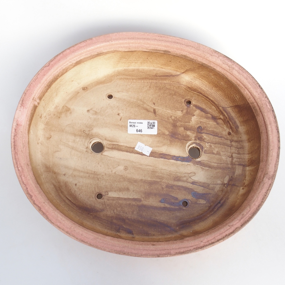 Ciotola bonsai in ceramica 32,5 x 28,5 x 7,5 cm, rosa