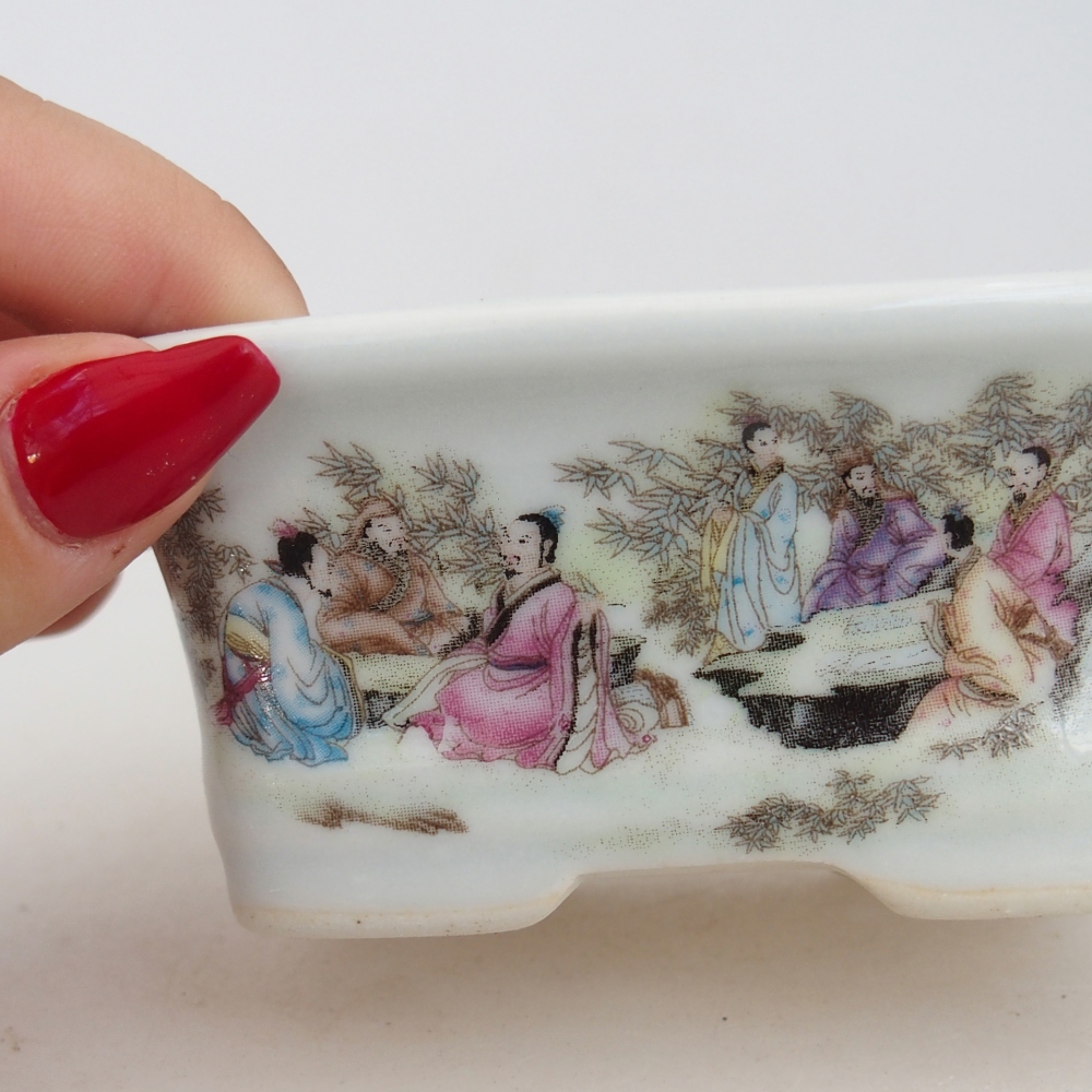 Mini bonsai 10 x 7,5 x 4 cm, colore bianco