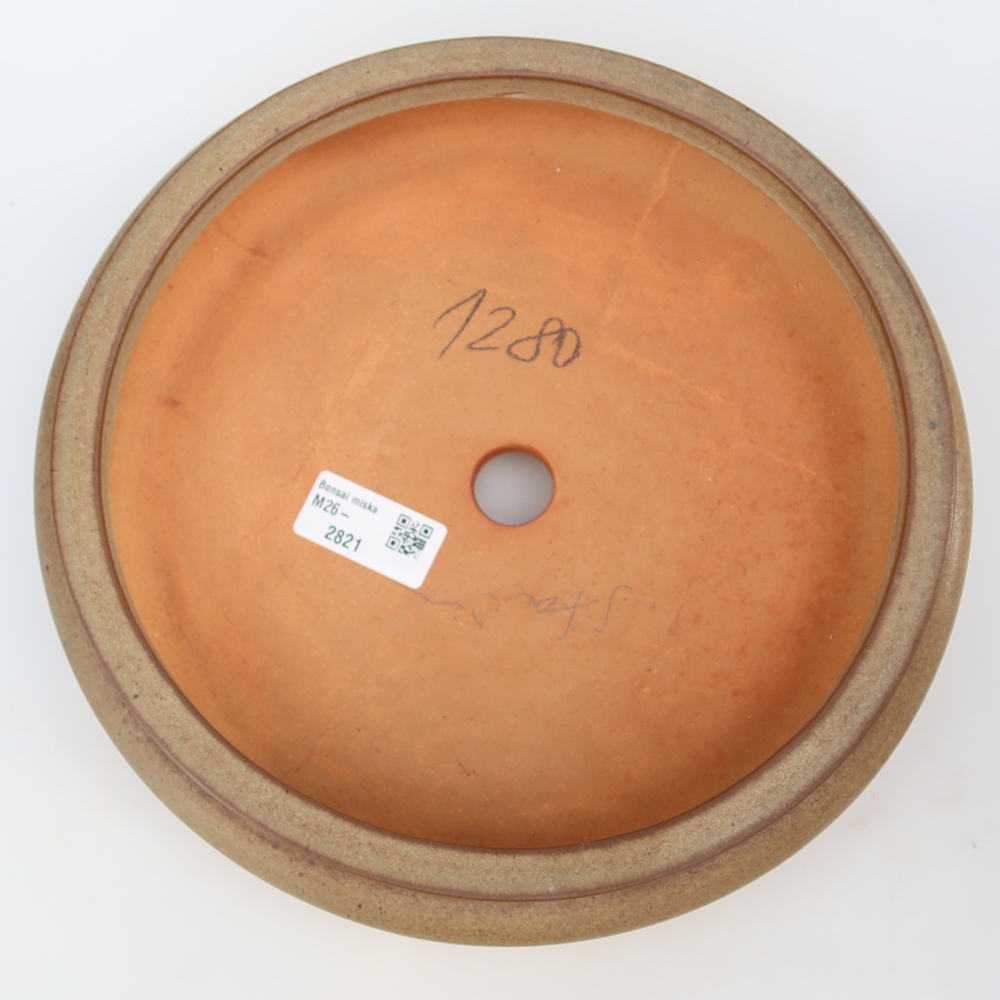 Ciotola in ceramica  23 x 23 x 7 cm, colore marrone
