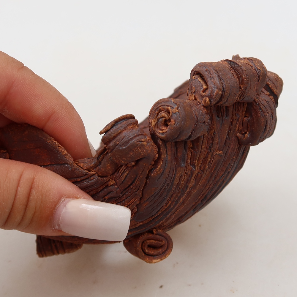 Guscio in ceramica  13,5 x 10,5 x 7 cm, colore marrone