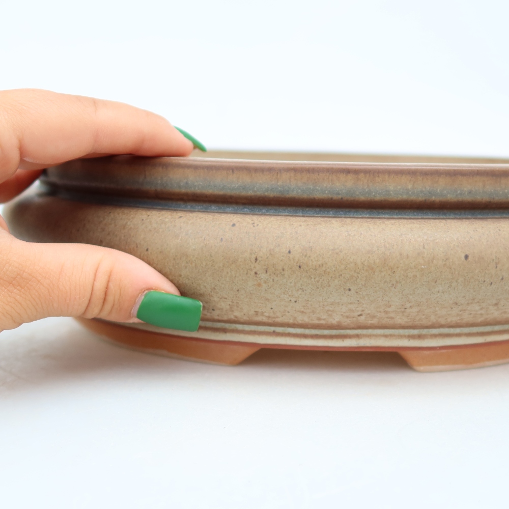 Ciotola in ceramica  23 x 23 x 7 cm, colore marrone