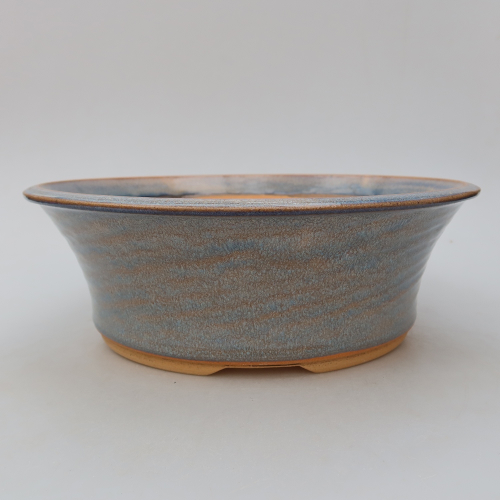 Vaso da bonsai in ceramica 25,5 x 25,5 x 8,5 cm, colore blu