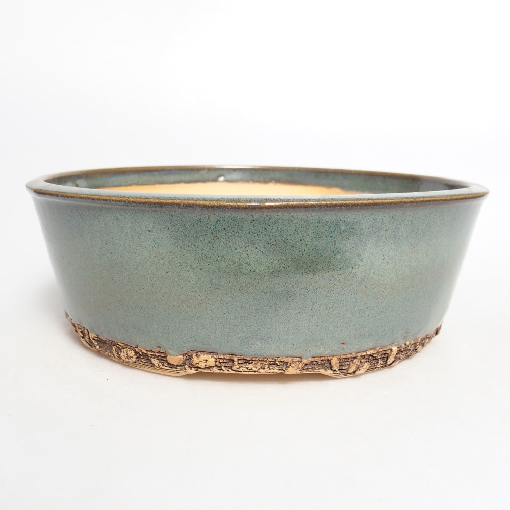 Ciotola bonsai in ceramica 19,5 x 19,5 x 6,5 cm, verde