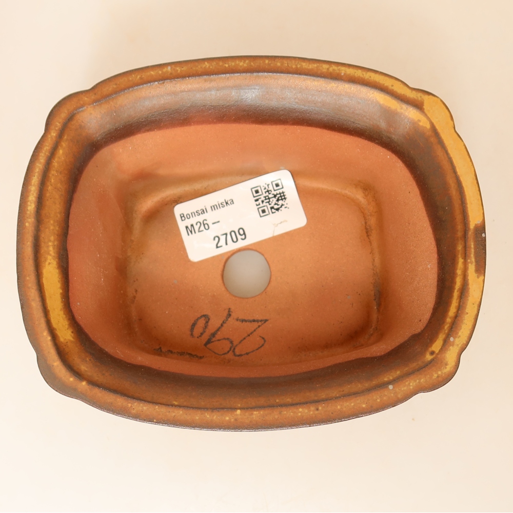 Ciotola in ceramica  13 x 10,5 x 5,5 cm, colore marrone