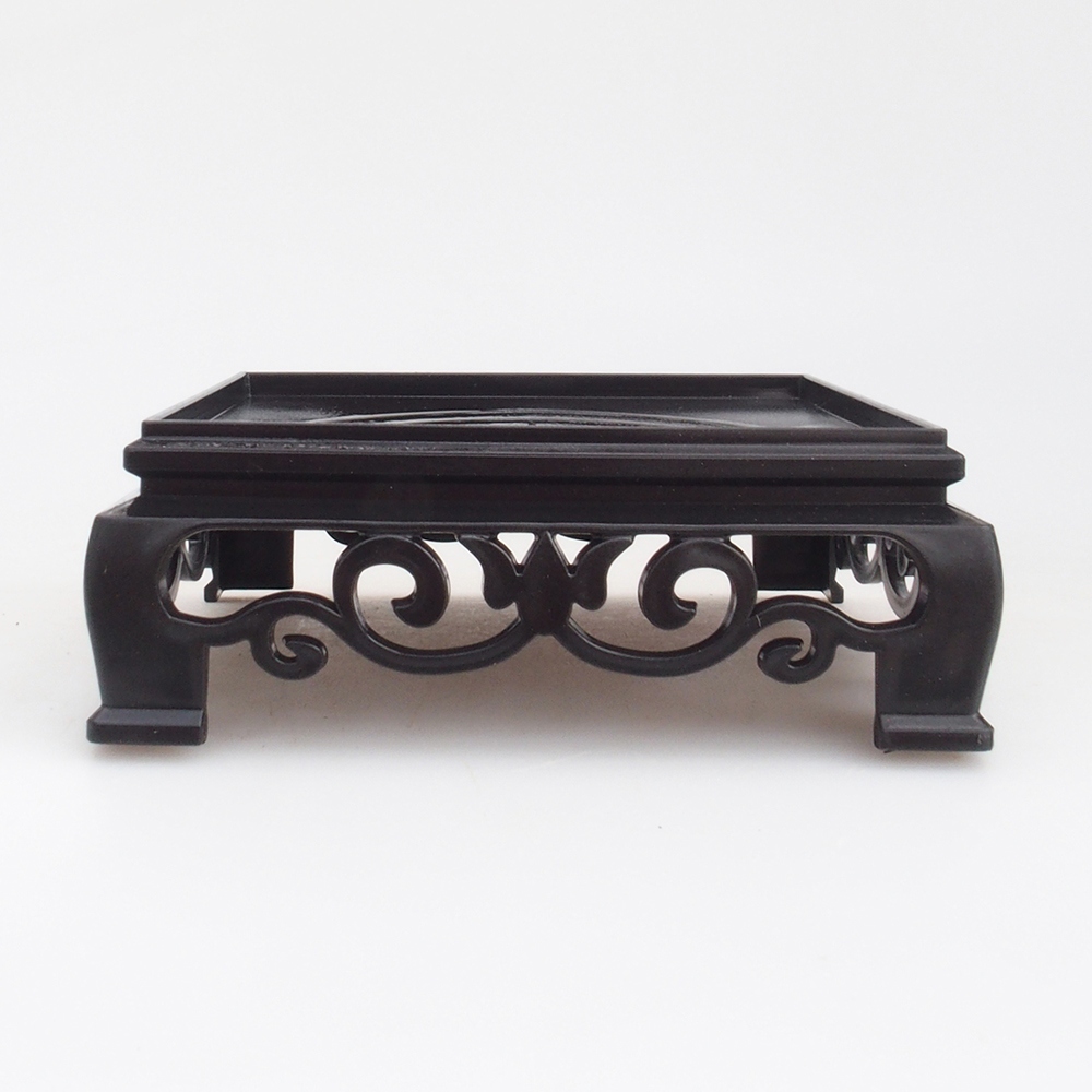 Tavolo bonsai quadrato in plastica 12,5 x 12,5 x 4 cm, colore nero