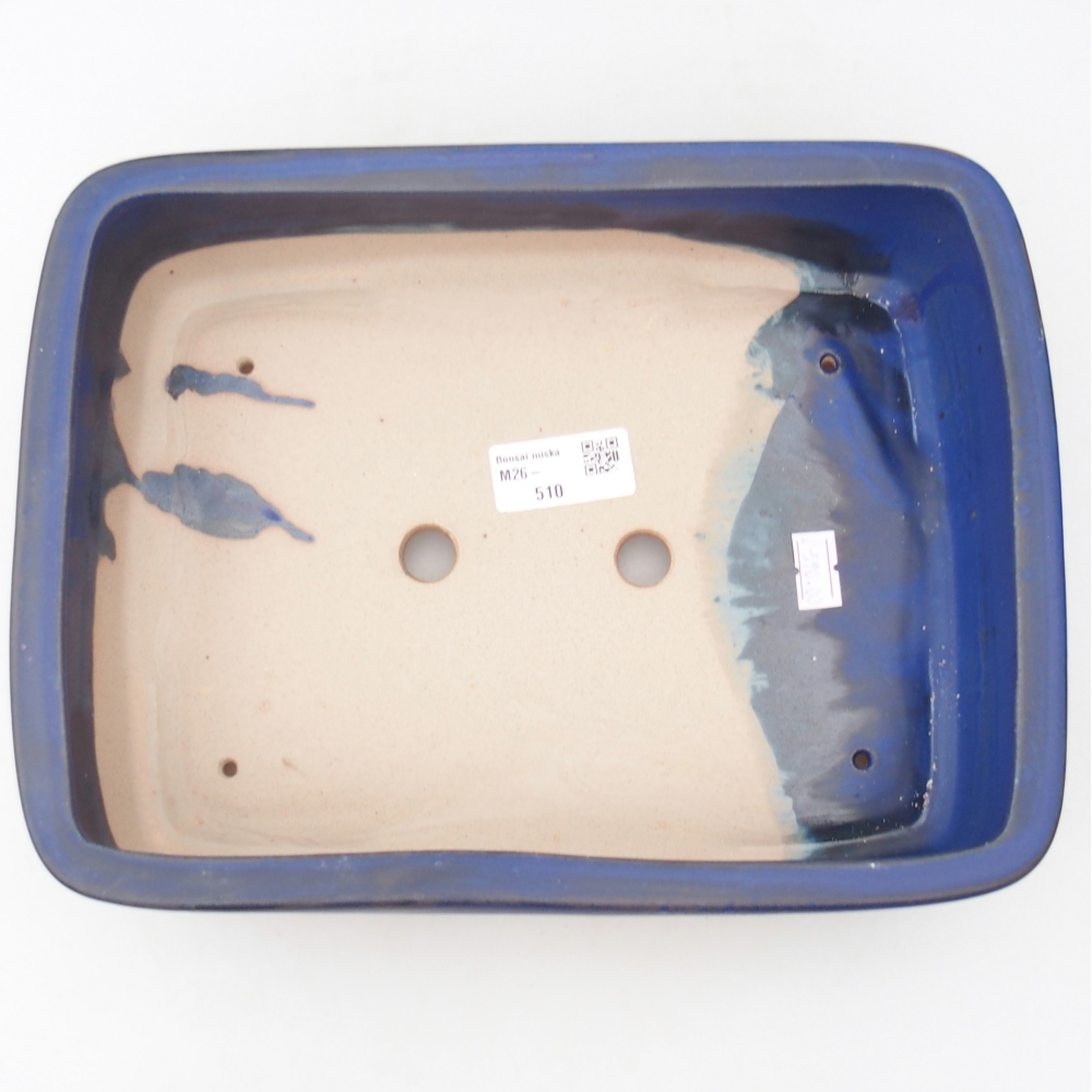 Ciotola bonsai in ceramica 26,5 x 20 x 6,5 cm, colore blu