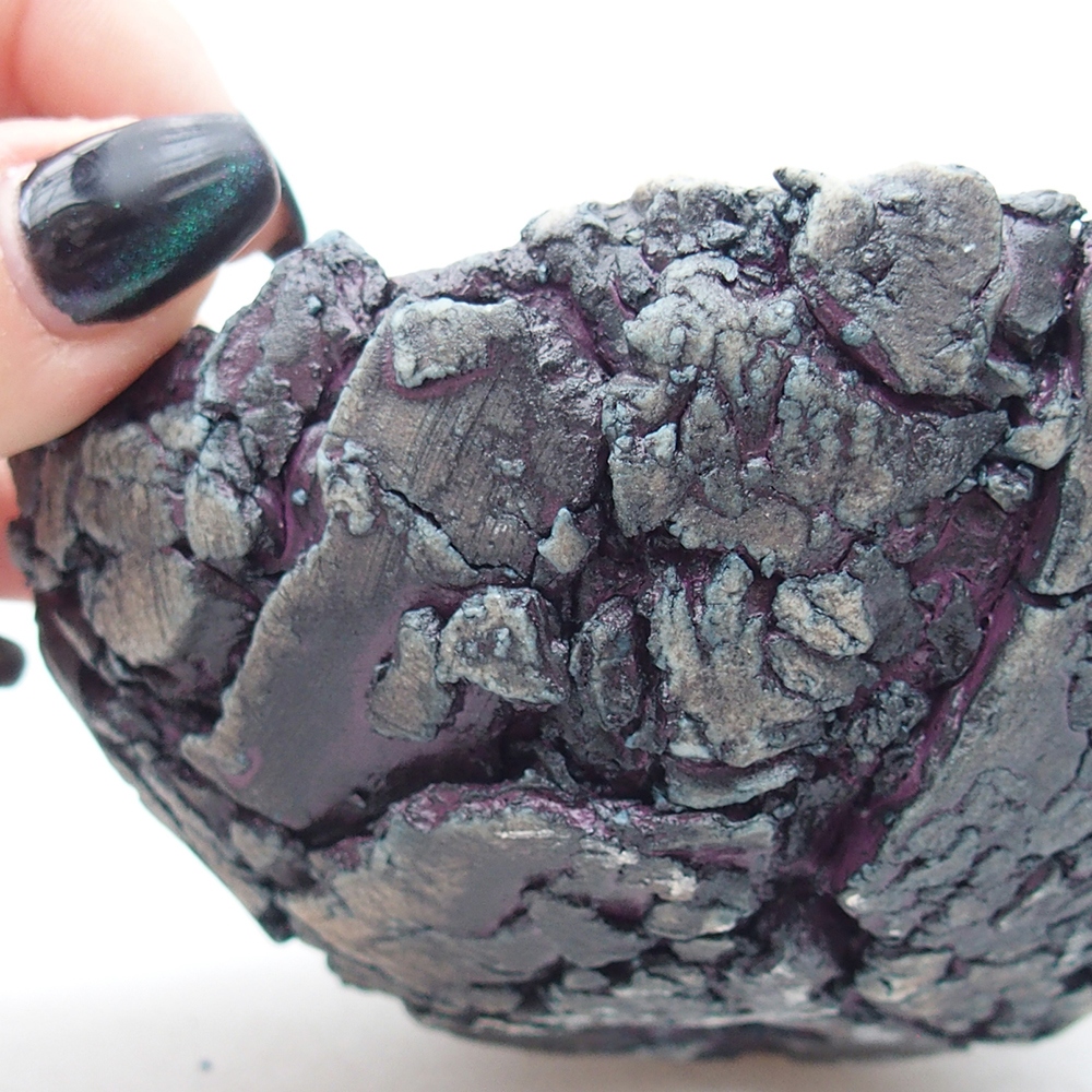 Conchiglia in ceramica 11 x 10 x 6 cm , colore viola