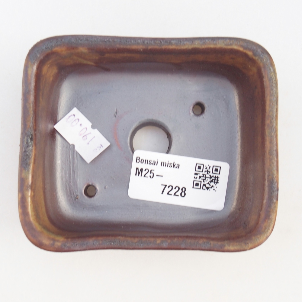 Ciotola bonsai in ceramica 26 x 26 x 8 cm, colore rosso