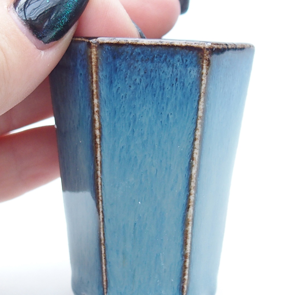 Mini bonsai 4 x 3,5 x 5,5 cm, colore blu