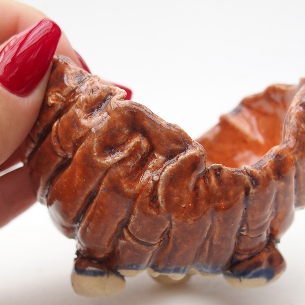 Conchiglia in ceramica 8 x 8 x 6 cm , colore arancione