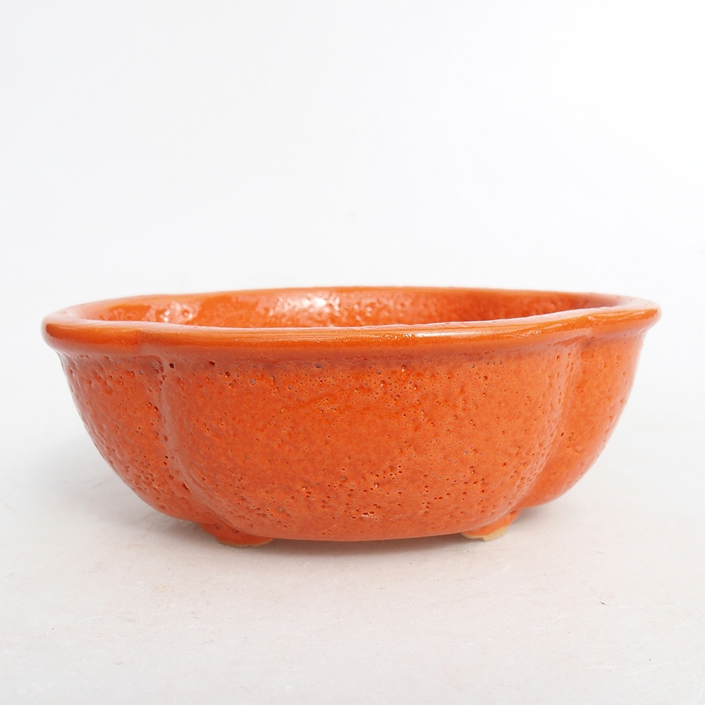 Ciotola bonsai in ceramica 13 x 10,5 x 5,5 cm, arancione