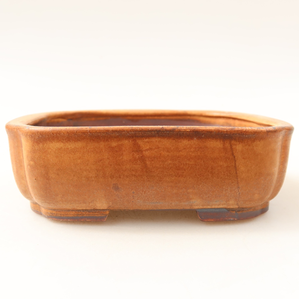 Ciotola per bonsai in ceramica 13,5 x 12 x 4 cm, marrone