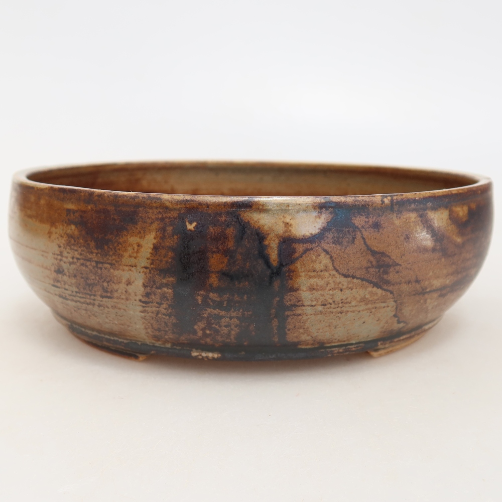 Vaso da bonsai in ceramica 17 x 17 x 5,5 cm, colore marrone