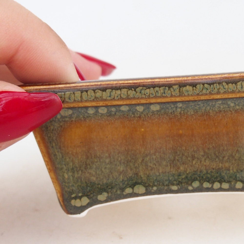 Ciotola per mini bonsai 7,5 x 6 x 3 cm, marrone