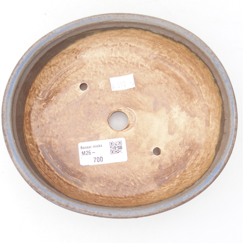 Ciotola bonsai in ceramica 18,5 x 16,5 x 4,5 cm, colore blu