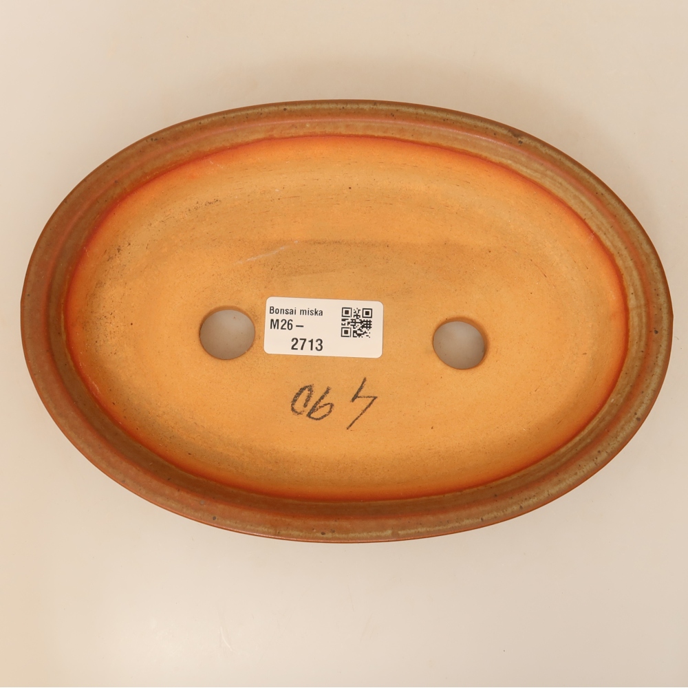 Ciotola in ceramica  21 x 14,5 x 3,5 cm, colore marrone