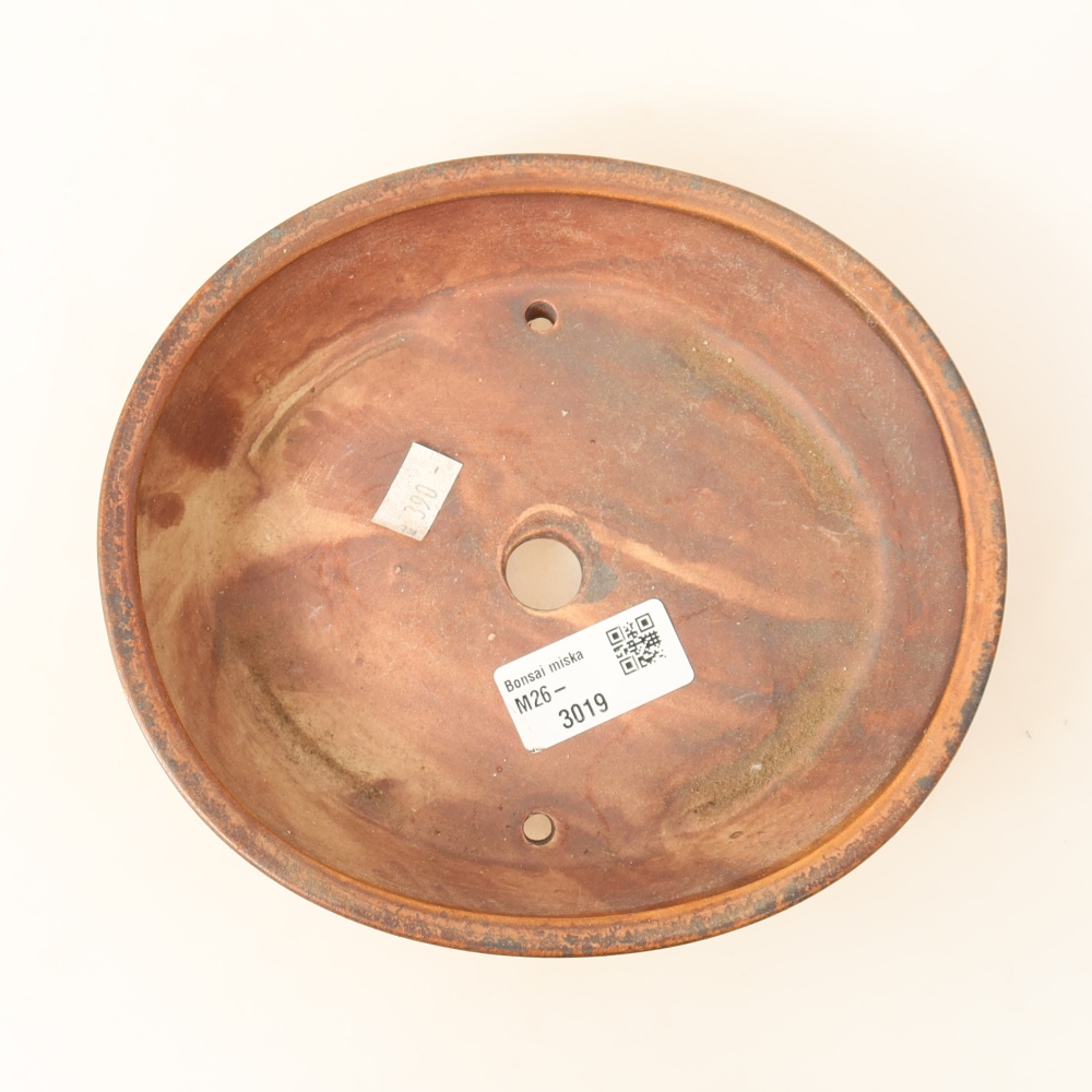 Ciotola per bonsai in ceramica 18,5 x 16,5 x 4,5 cm, marrone