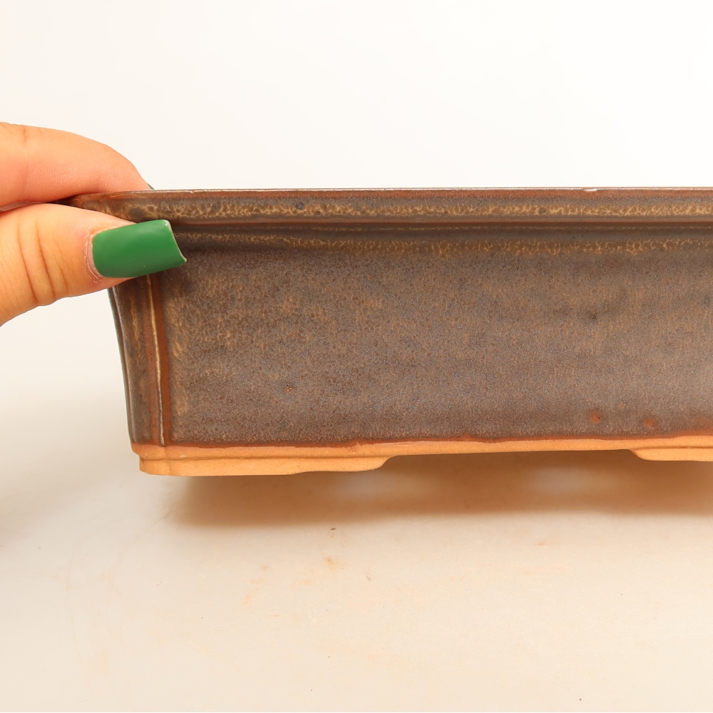 Ciotola in ceramica  20 x 15,5 x 5,5 cm, colore marrone
