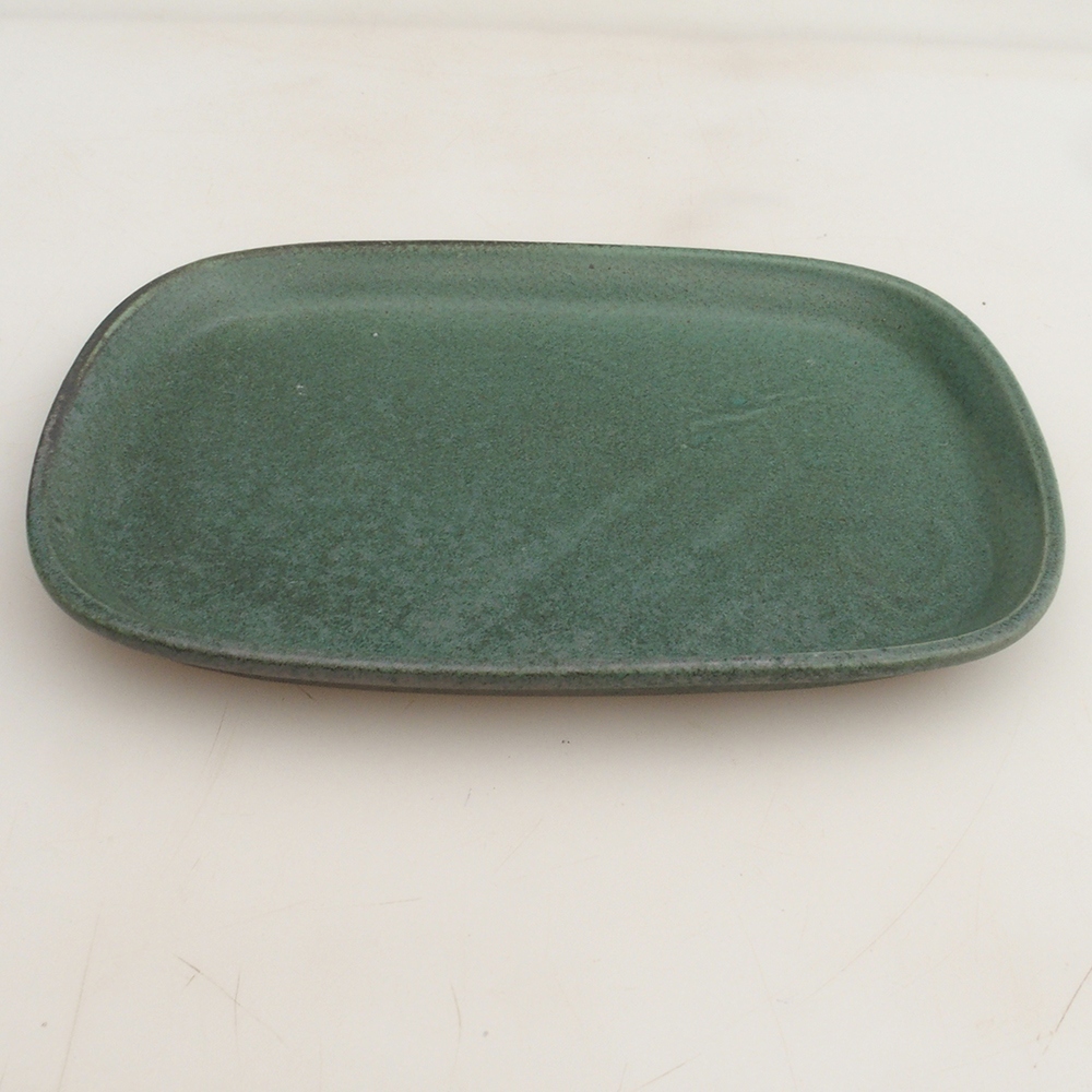 Piattino in ceramica H25 - 20,5 x 14,5 x 1,5 cm - verde
