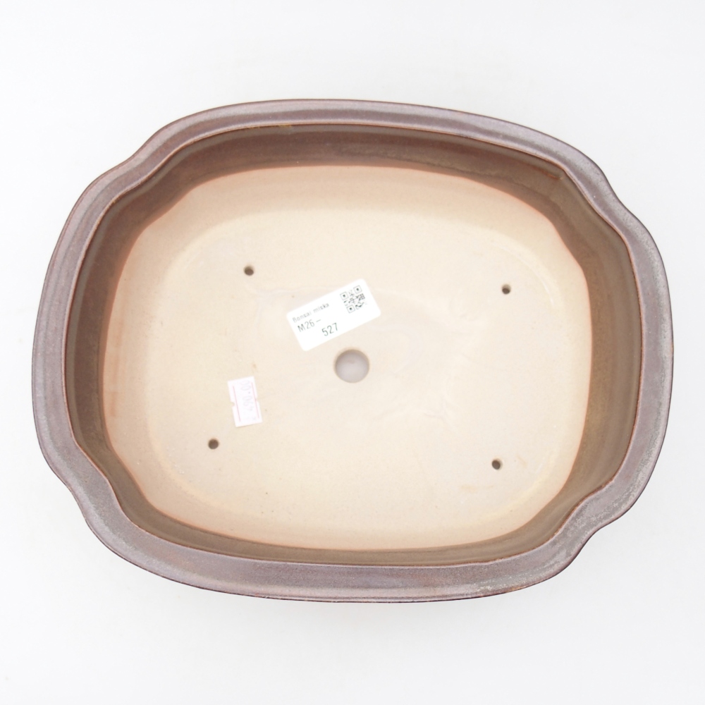 Ciotola per bonsai in ceramica 25 x 21 x 7,5 cm, marrone