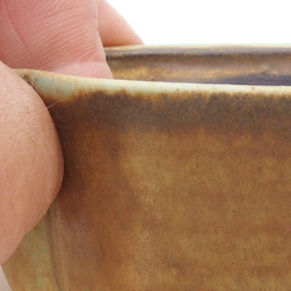 Ciotola per bonsai in ceramica 10 x 8,5 x 4 cm, marrone