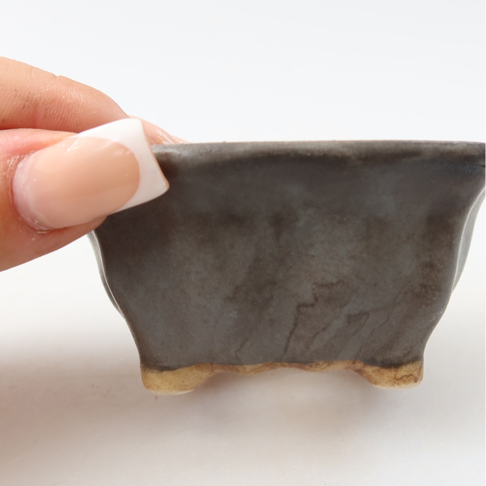 Vaso da bonsai in ceramica 7,5 x 7 x 3,5 cm, colore blu