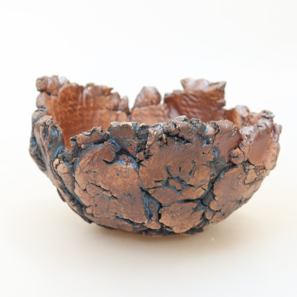 Guscio in ceramica 11 x 10,5 x 6 cm, colore blu