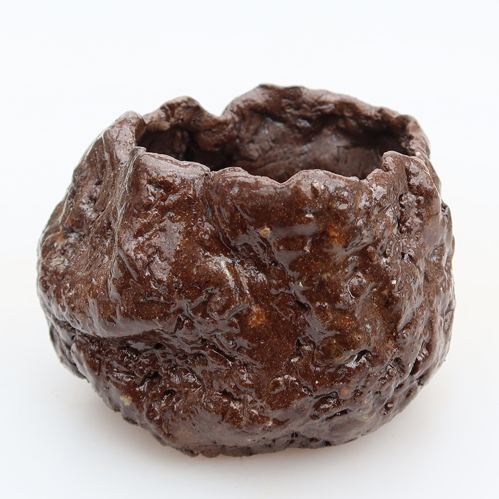 Guscio in ceramica  5,5 x 5 x 5,5 cm, colore marrone
