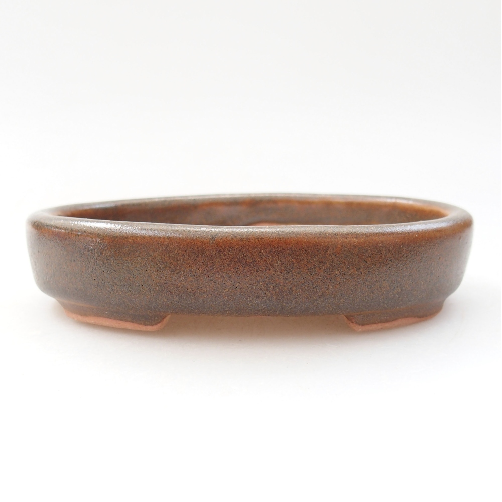 Ciotola per bonsai in ceramica 11,5 x 9 x 2,5 cm, marrone