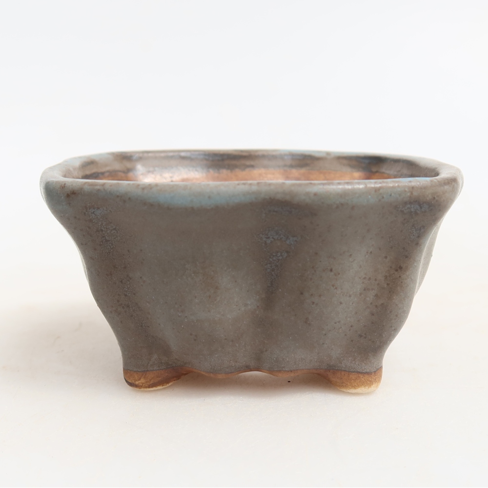 Ciotola bonsai in ceramica 7 x 7 x 3,5 cm, colore blu