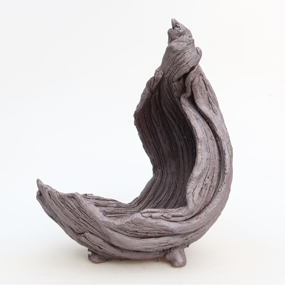 Guscio in ceramica  14,5 x 11,5 x 20 cm, colore marrone