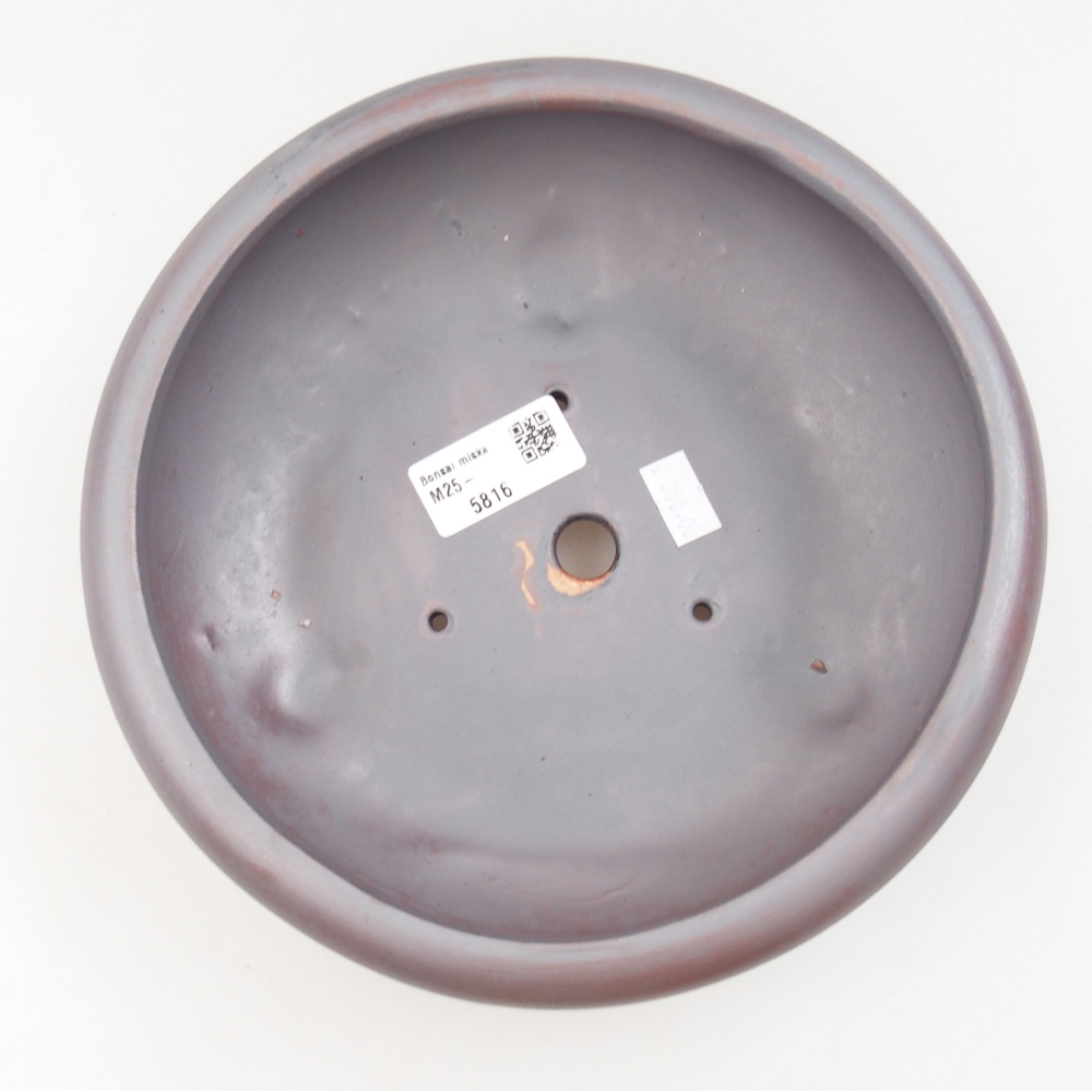 Ciotola bonsai in ceramica 21 x 21 x 7,5 cm, colore metallo