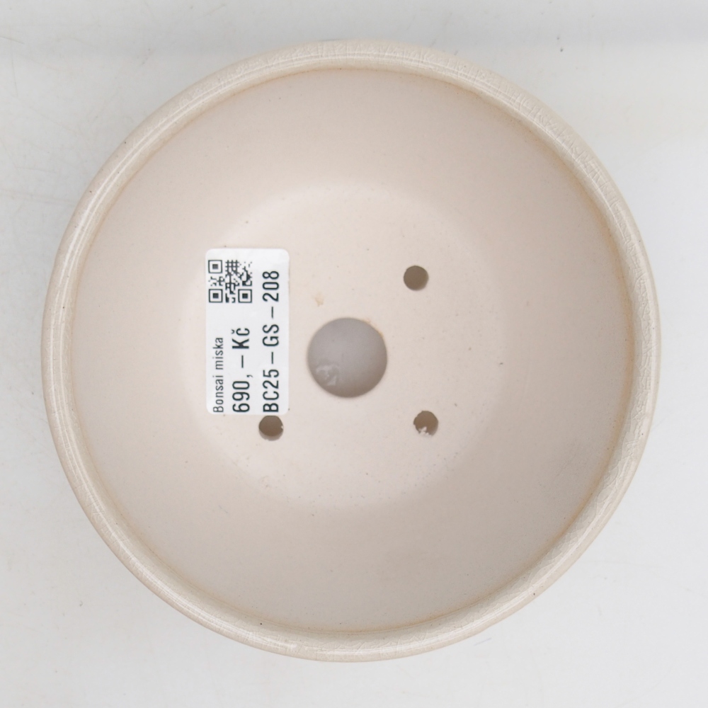 Ciotola bonsai in ceramica 12 x 12 x 6,5 cm, colore blu-bianco