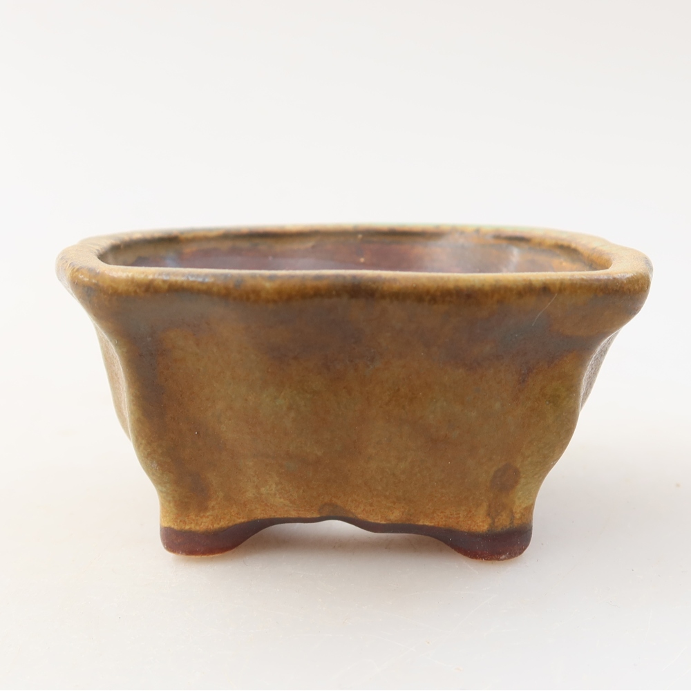 Ciotola per bonsai in ceramica 7,5 x 7 x 3,5 cm, verde