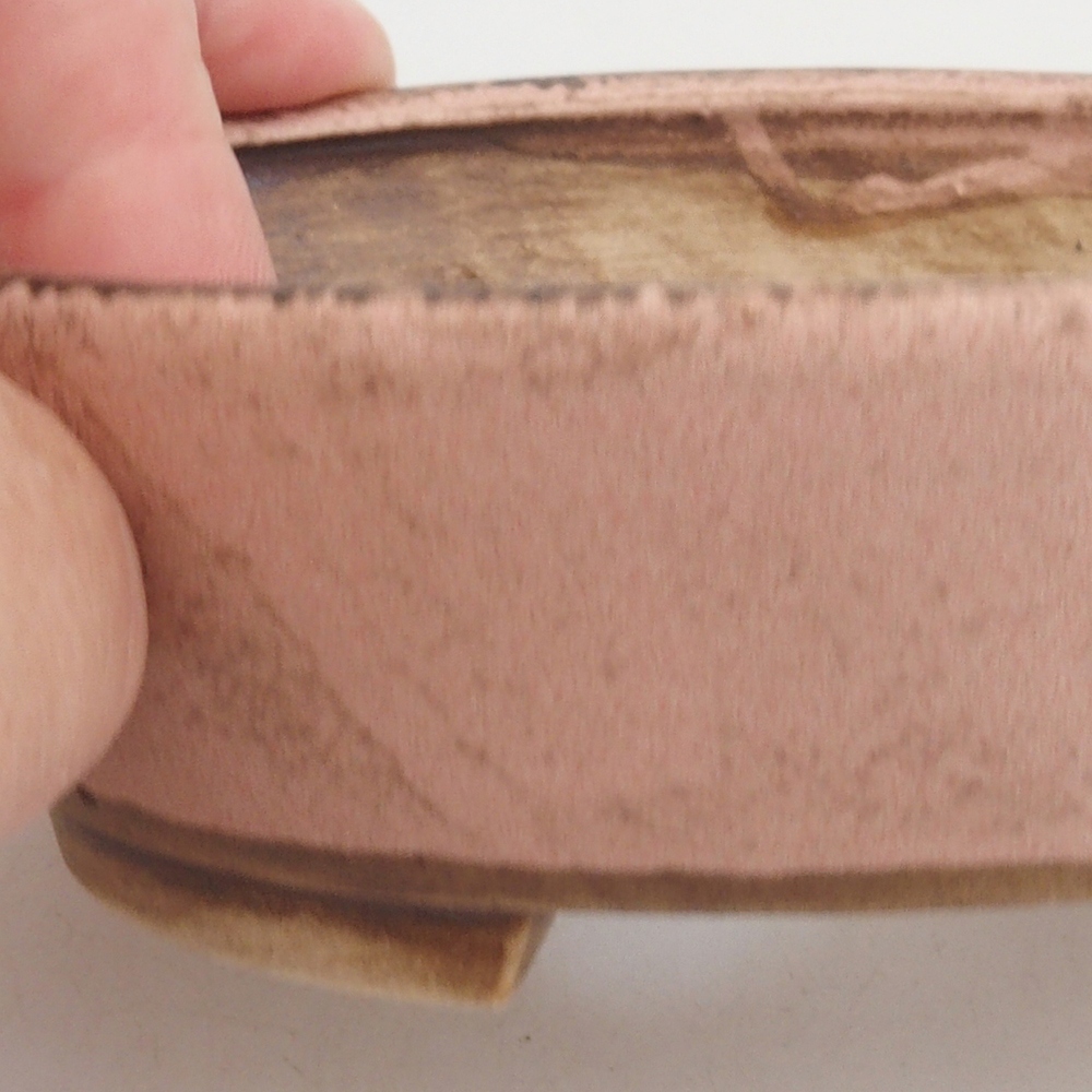 Ciotola per bonsai in ceramica 10 x 8,5 x 4 cm, marrone