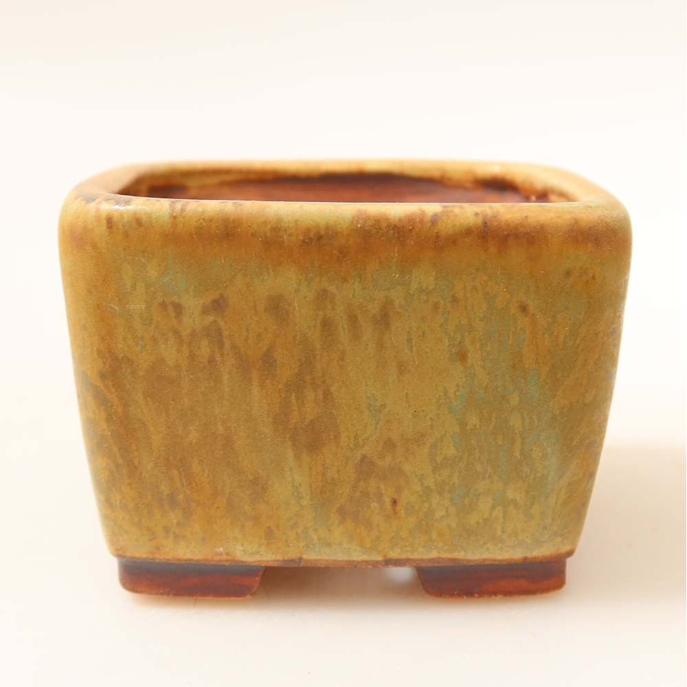 Ciotola per bonsai in ceramica 6,5 x 6,5 x 4,5 cm, verde