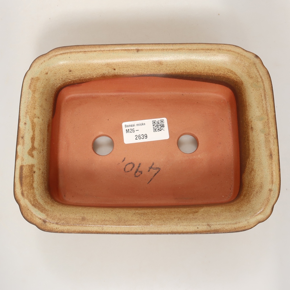 Ciotola in ceramica  20 x 15,5 x 6 cm, colore marrone