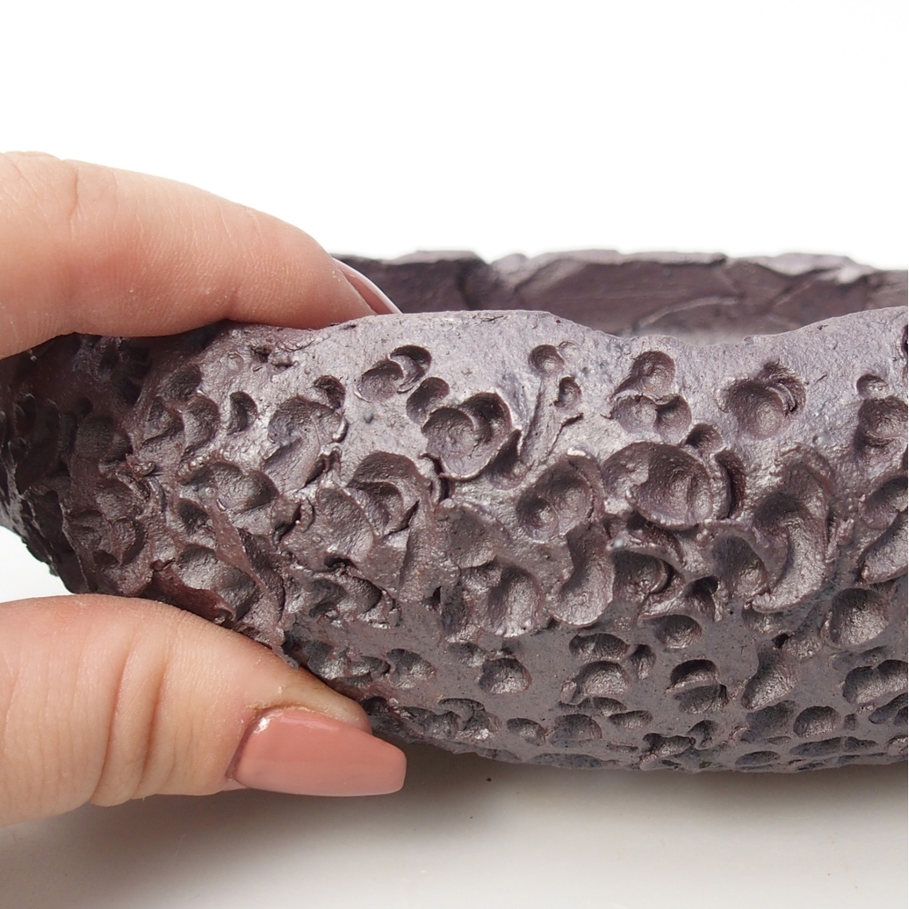 Ciotola bonsai in ceramica 18 x 17 x 5 cm, colore metallo