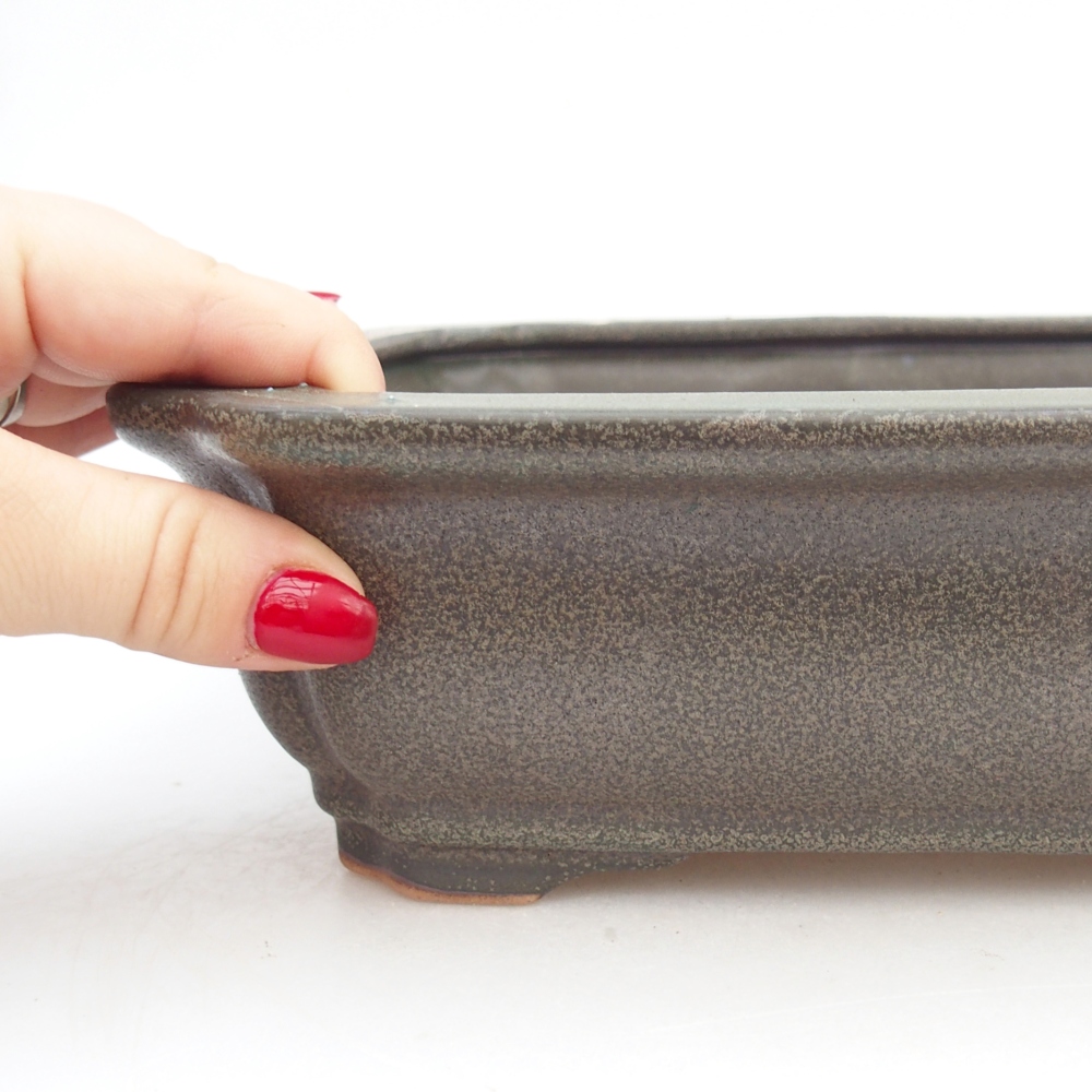 Ciotola bonsai in ceramica 27,5 x 22 x 7 cm, grigio