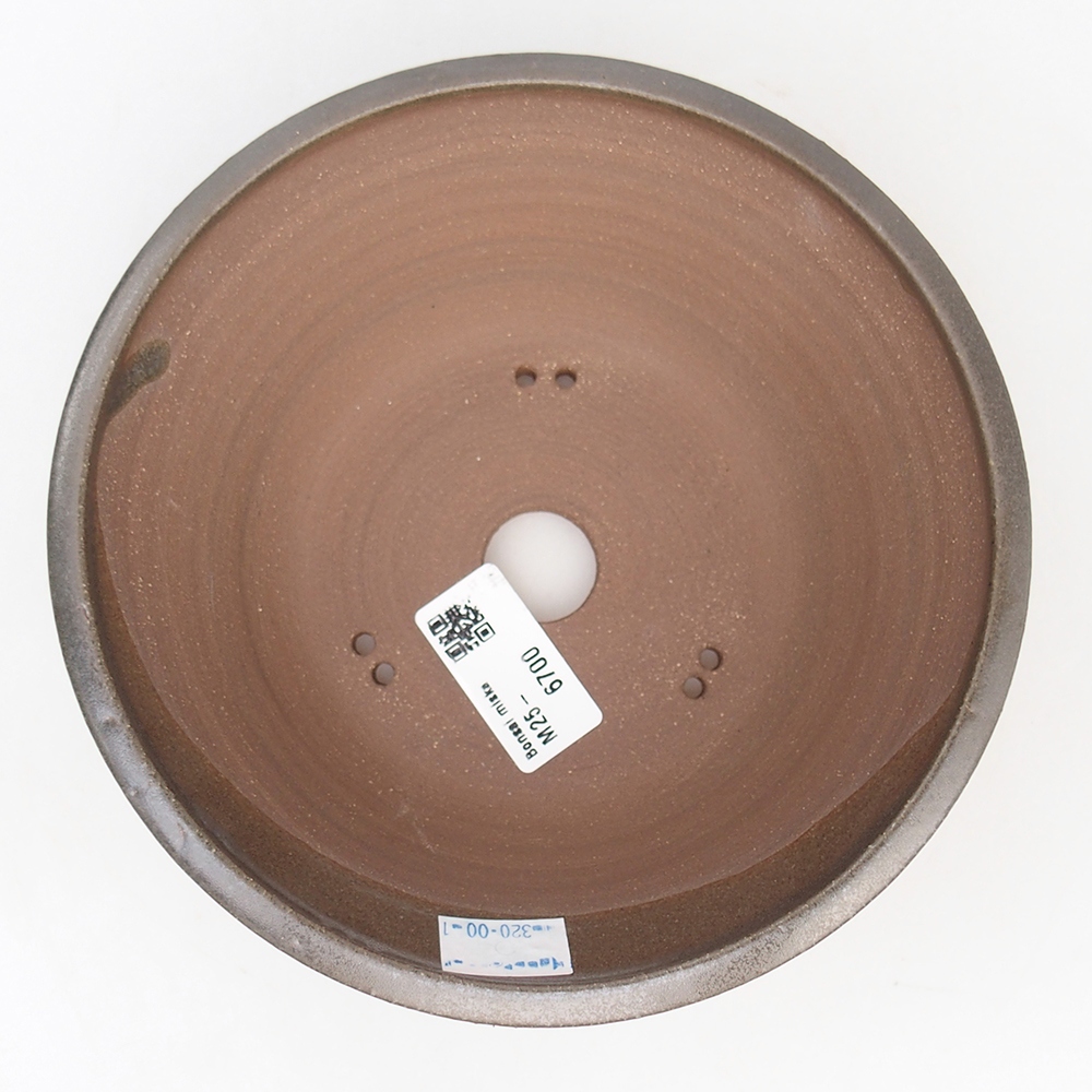 Ciotola bonsai in ceramica 17,5 x 17,5 x 6 cm, colore metallo