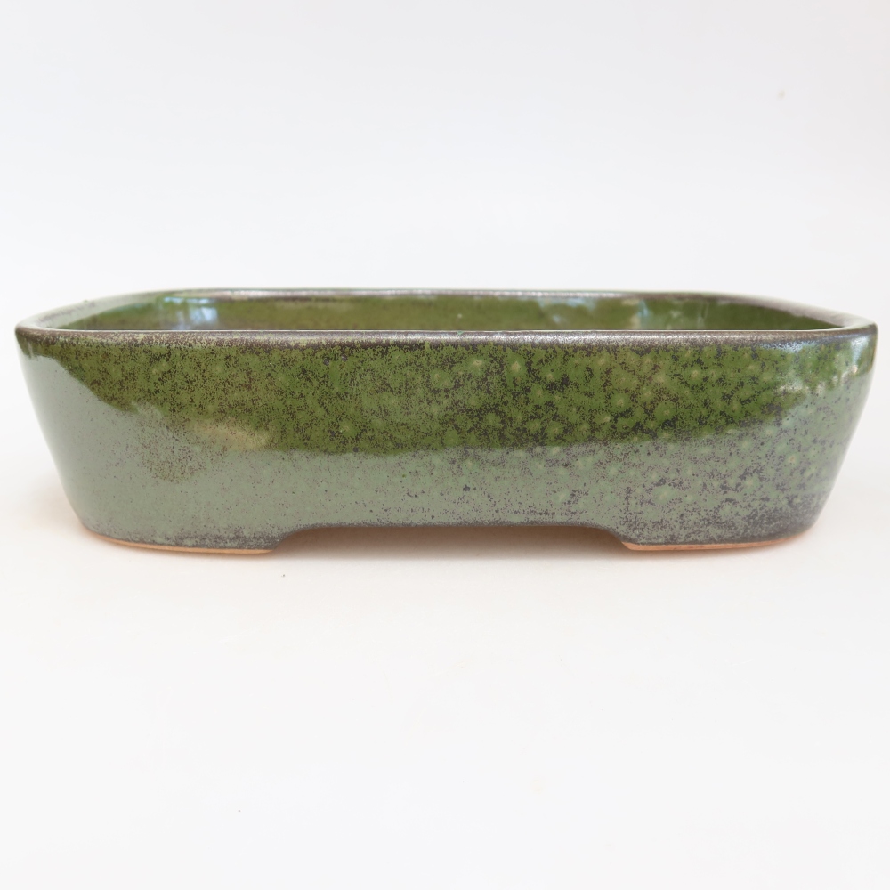 Ciotola bonsai in ceramica 23 x 18 x 5,5 cm, verde
