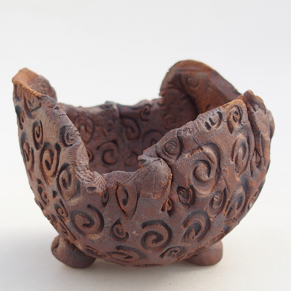 Conchiglia in ceramica 8 x 7,5 x 7 cm , colore marrone