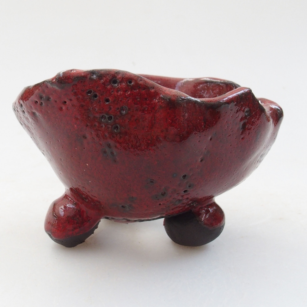 Conchiglia in ceramica 8 x 8 x 6 cm , colore rosso