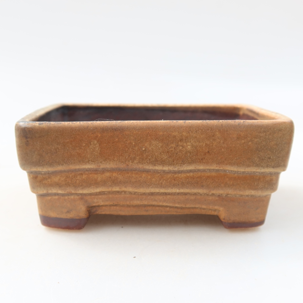 Ciotola per bonsai in ceramica 9,5 x 7,5 x 3,5 cm, marrone