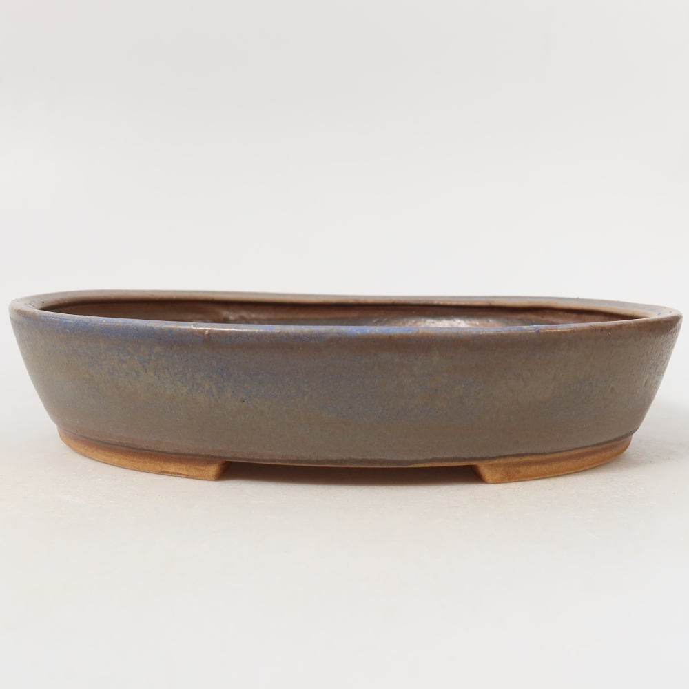 Ciotola bonsai in ceramica 22,5 x 20 x 4,5 cm, colore blu